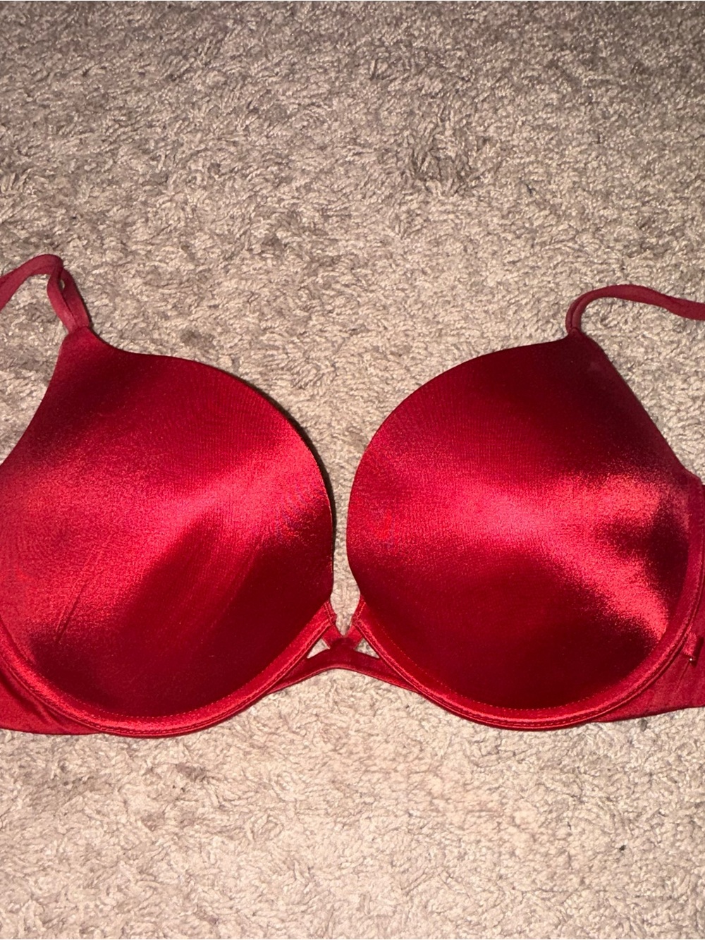 Victoria's Secret Very Sexy Red Satin Push-Up Bra